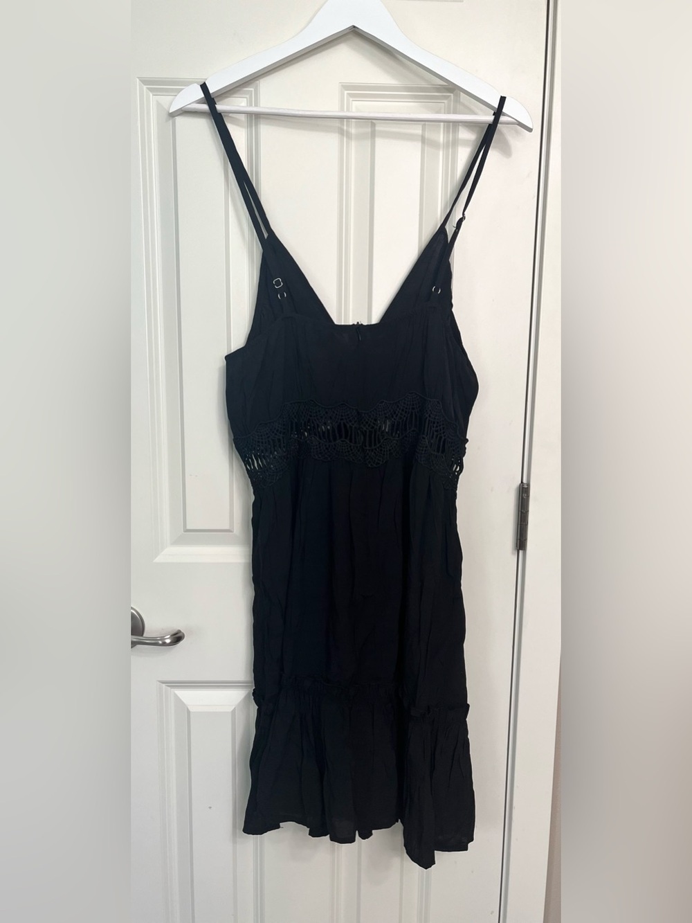 SHEIN Spaghetti Strap Mini Dress with Crochet Waist NWOT - Picture 2 of 4